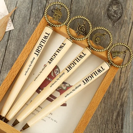 Wholesale hot selling new arrival good quality 4 style Castle Story series Manual Wooden+Metal ball penfashion Retro sWholease | Канцтовары
