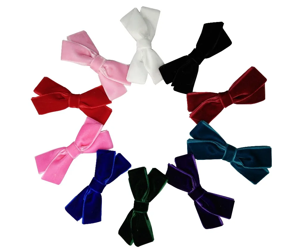 

3.5" velvet pinwheel beautique bow ,girls hair clip 100pcs