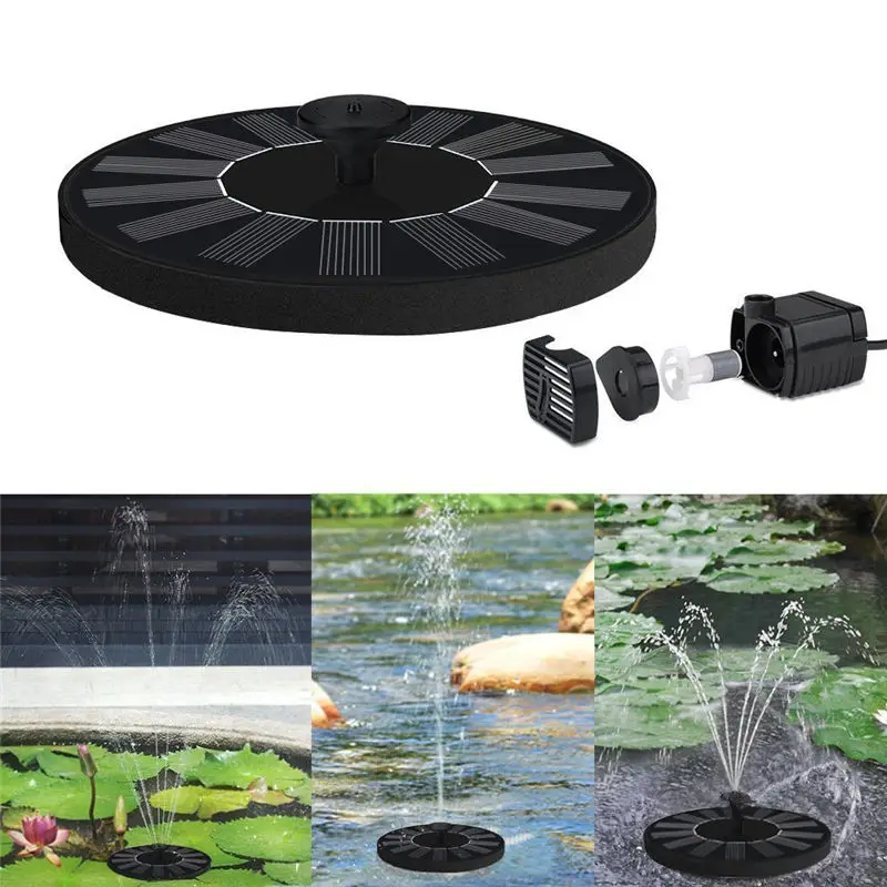 Floating Solar Powered Pond Garden Water Pump Fountain Pond For Bird Bath Garden Sprinklers