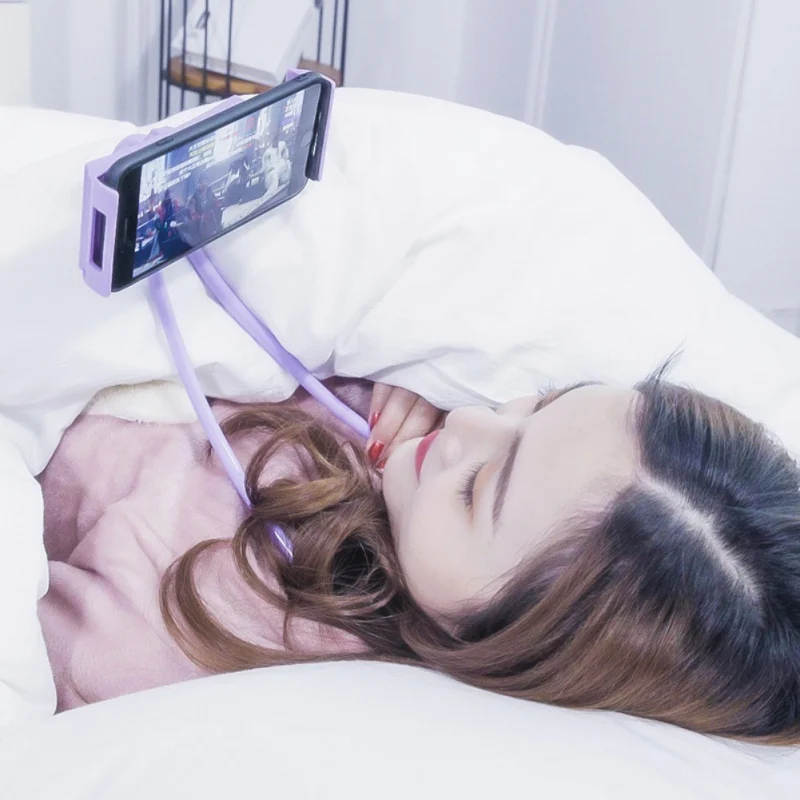 

Lazy Bracket Universal 360 Degree Rotation Flexible Phone Selfie Holder Snake-like Neck Bed Mount Anti-skid For Phone