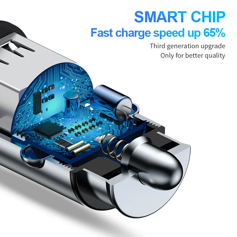 SmartDevil USB شاحن سيارة سريعة تهمة 4.8A الهاتف المحمول شاحن 2 USB ميناء شاحن آيفون سامسونج اللوحي سيارة-شاحن سريع