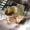 Valily-anneau pyramide pour hommes, yeux d'horus, anneau triangulaire, en acier inoxydable, bijoux pour hommes, livraison directe ► Photo 1/6