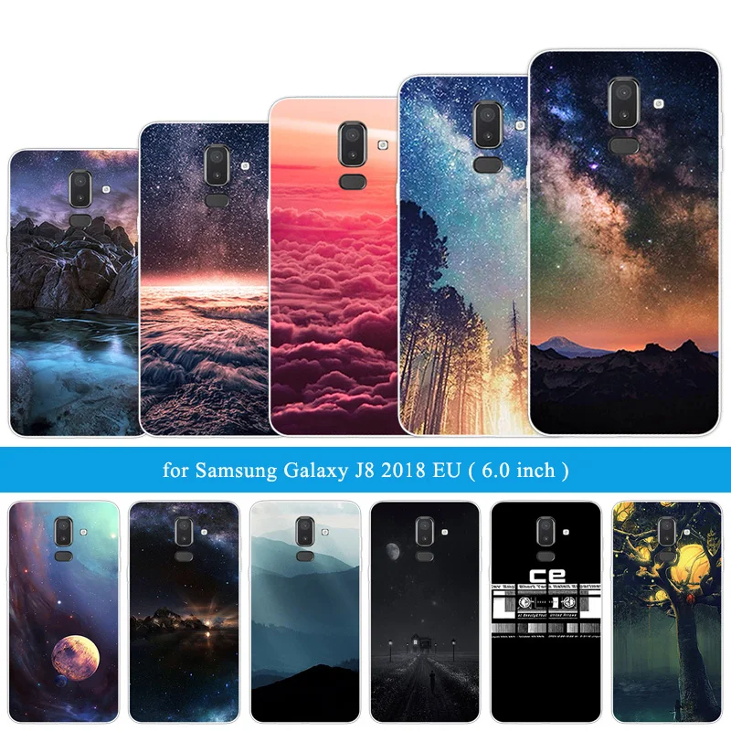 Чехол для телефонов Samsung J8 мягкие силиконовые чехлы Galaxy 2018 чехол EU 5 &quotЗвездное