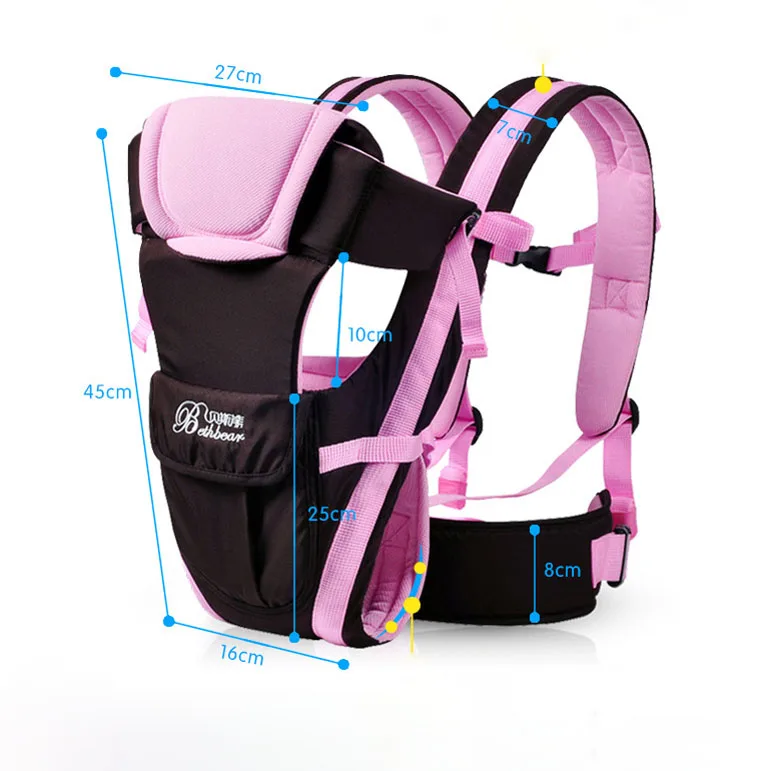 Beth-Bear-0-30-months-baby-carrier-ergonomic-kids-sling-backpack-pouch-wrap-Front-Facing-multifunctional (4)