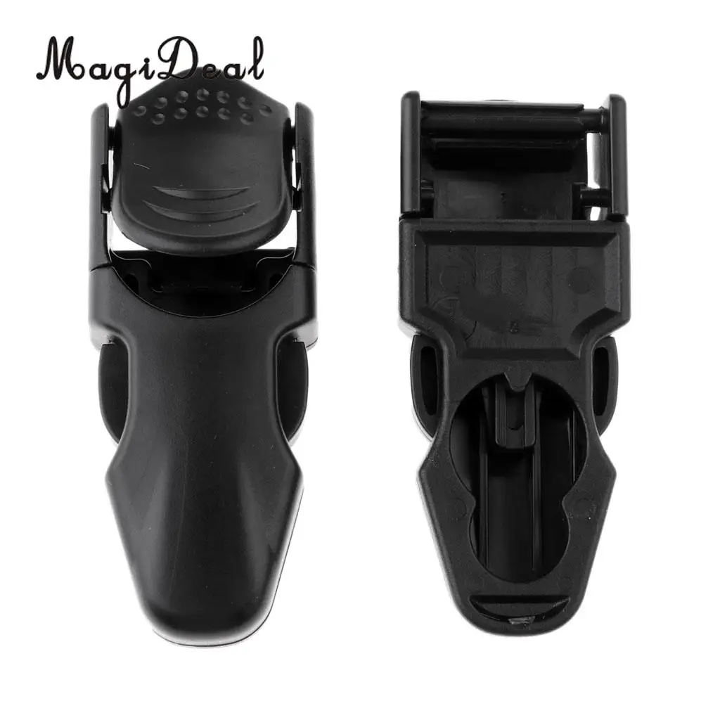 MagiDeal 1 Pair Premium Black Plastic Scuba Diving Snorkeling Swimming Quick Release Fin Strap Buckles Accessories