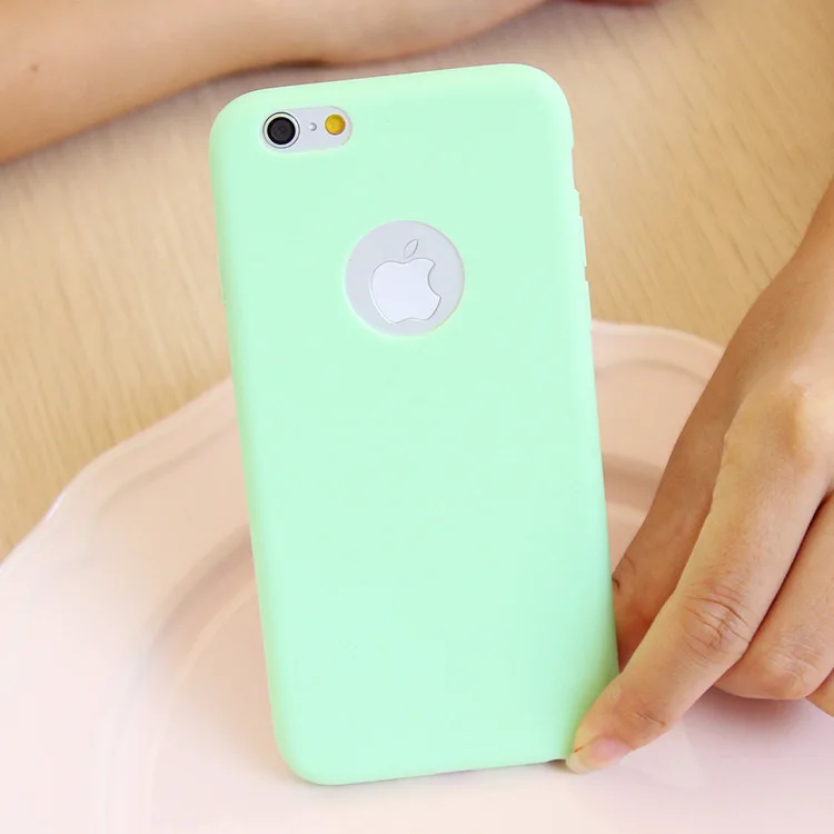Чехол для iPhone 7 матовый карамельный силиконовый 6S plus 6 5 5S SE|case for iphone|tpu casecase |