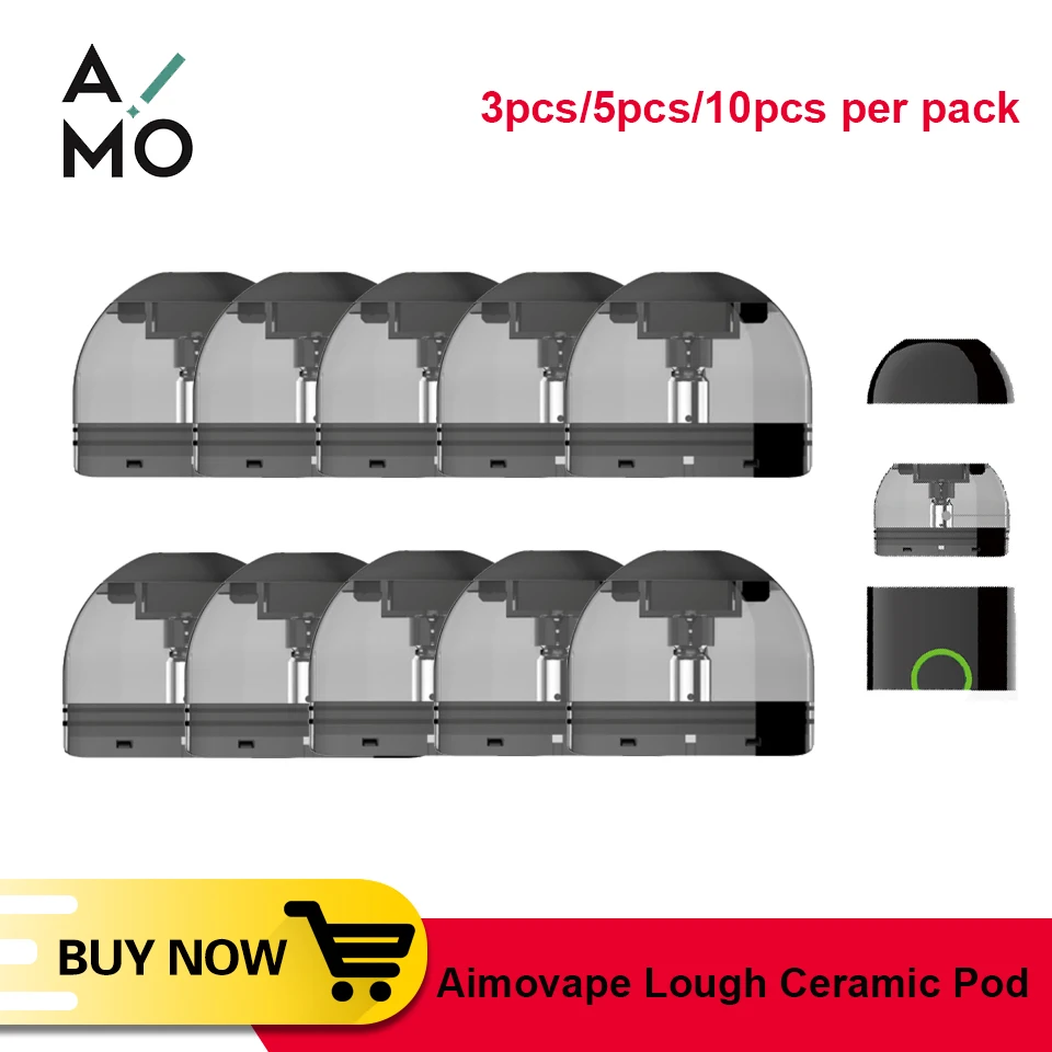 3 шт. 5 10 в упаковке OVNS Aimovape Lough 1.2ohm 1 мл керамический Pod для Vape pen набор электронных