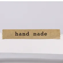 Long strip edge made hand Kraft baking bag sealing stickers DIY stickers custom D86