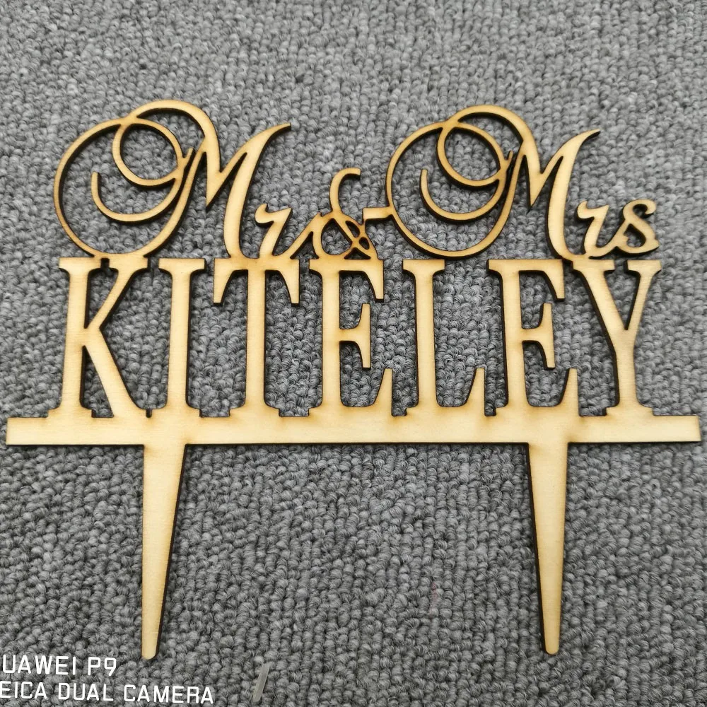 Custom wedding cake topper, Personalized Rustic Wood Wedding Cake Topper, Wooden Wedding Party Decoration  2