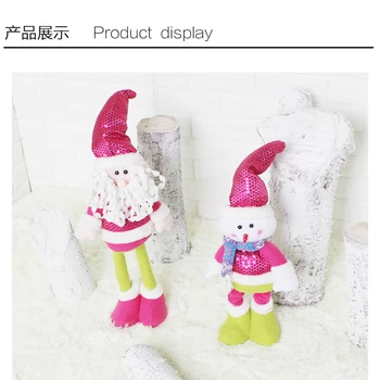 

2017 New Style Santa Claus Snow Man Reindeer Doll Christmas Decoration Xmas Tree Ornaments Pendant Hanging for Kids Party Gift