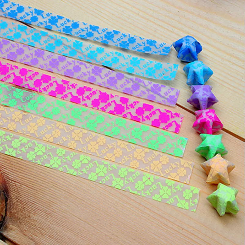 Handcraft Wedding Folding 210pcs Gift DIY Party Luminous Star Origami Paper