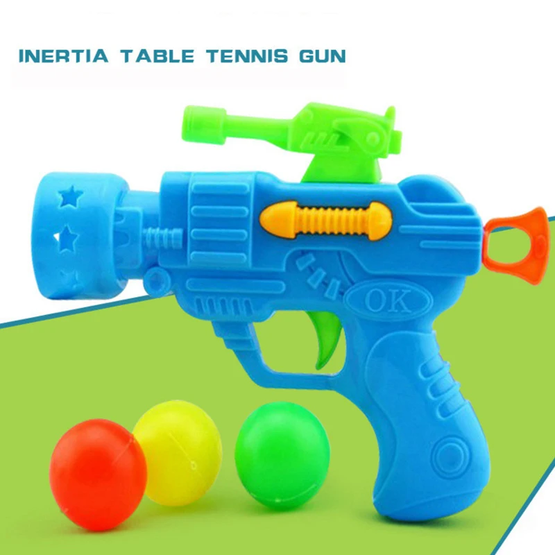 New Children Toy Elastic Table Tennis Gun Creative Novelty Kid Child