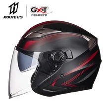 GXT Casco Del Motociclo Mezzo del Viso Casco ABS Moto di Sicurezza Elettrica Doppia Lente Moto Casco Casco Moto per Le Donne/Uomini