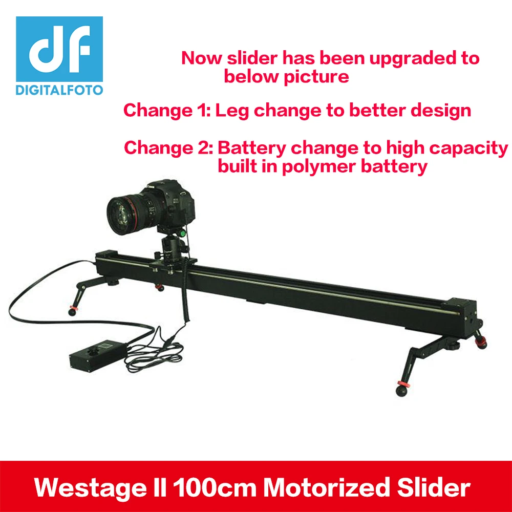 DF DIGITALFOTO Electric Control 1m 100cm Westage II timelapse camera motorized slider Track dolly rail for Canon Sony Nikon