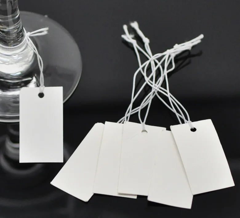 Wholesale 300PCs String Jewelry Price Label Paper Pricing Tags 3.4x1