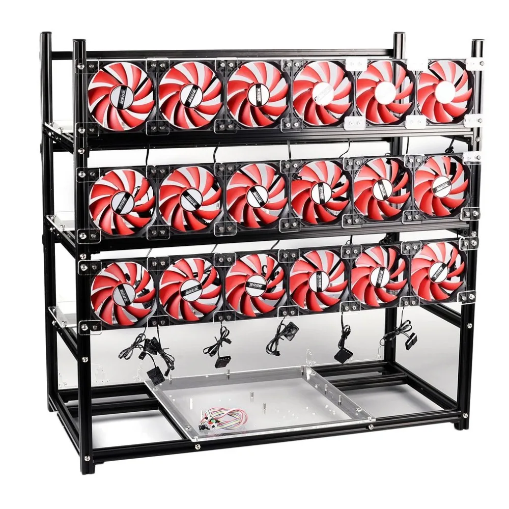 

Multifunctional Heat Dissipation GPU Mining Frame Case Stackable Design Aluminum Acrylic Insulation Mining Frame Case