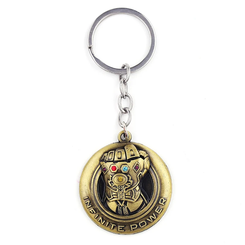 

Cool Infinite Power Gloves Keychain Marvel Universe Infinite Gem Key Ring The Avengers 3 Infinity War Keychains For Men Jewelry
