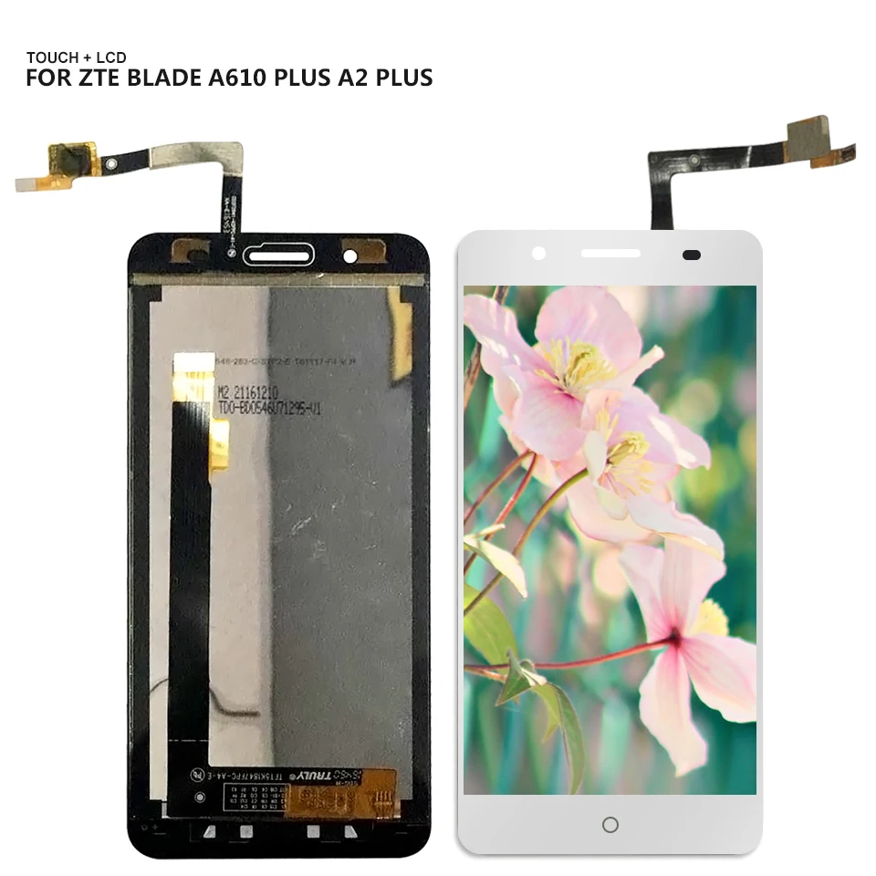 

Free Shipping 5.5'' For ZTE Blade A610 plus A2 plus BV0730 Digitizer Touch Screen 1920x1080 Lcd Display Assembly Repair Part