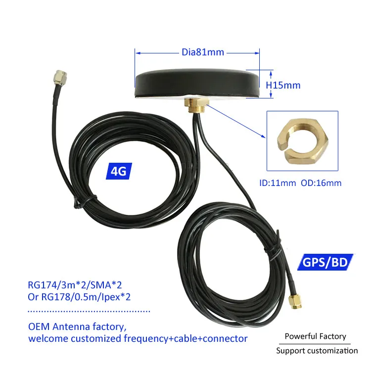 28dBi активный трехдиапазонный спутниковый ретранслятор GSM LTE Wif 4G Mimo 2x2 BD gps антенна 1 шт