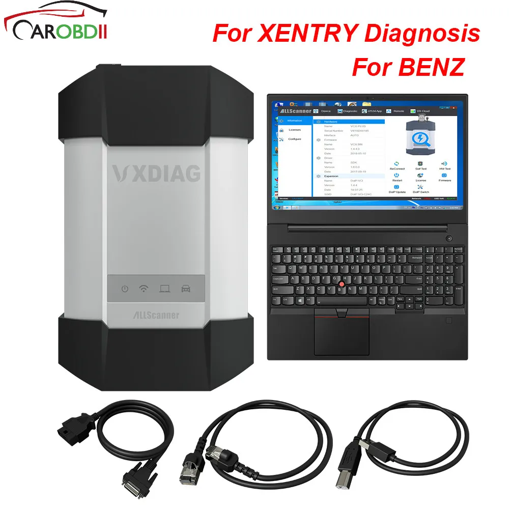 VXDIAG для XENTRY мультидиаг диагностический VCI инструмент Benz мощный чем C4 с ноутбуком