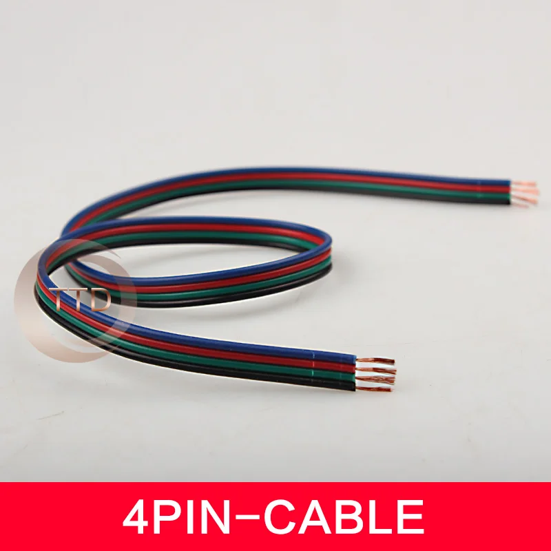 1 м 2 м 10 м/20 м рулон 2pin/3pin/4pin/5pin 22AWG/20AWG/18AWG светодиодный разъем удлинитель провода кабель - Цвет: 4pin