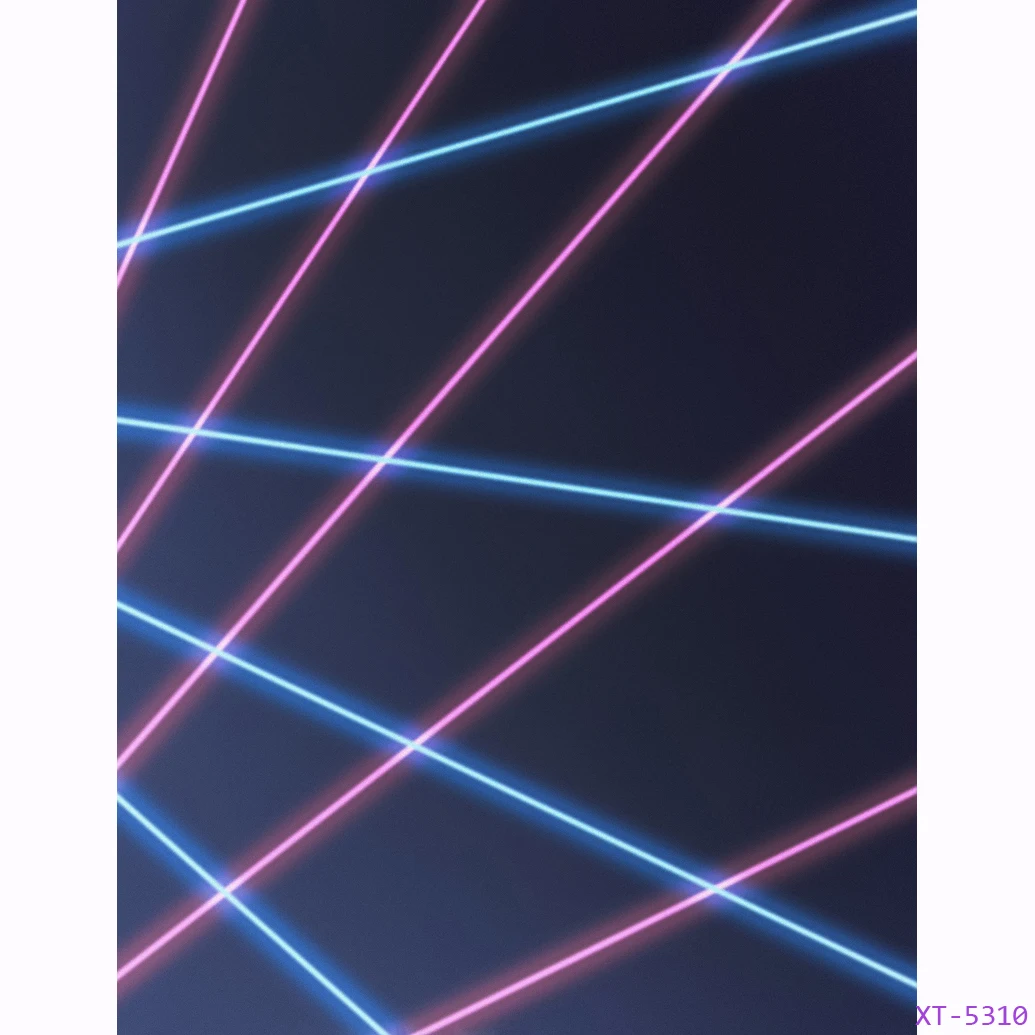Portrait Backdrops Art & Wall Decor with laser lights beams on black blue background for 80s photography photoshoots photo booth