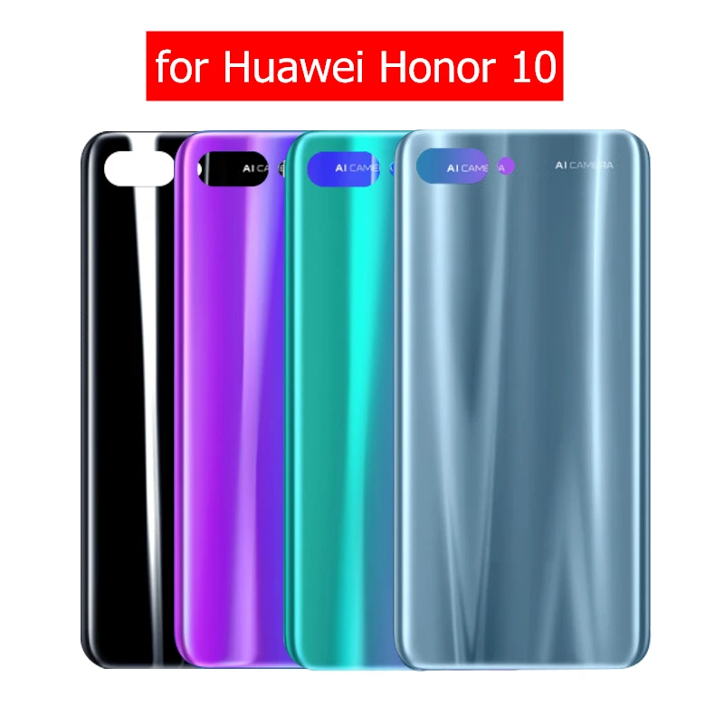 Для huawei Honor 10 Задняя стеклянная крышка батареи для Honor 10 задняя крышка корпуса стеклянная крышка запасные части с клеем 3m