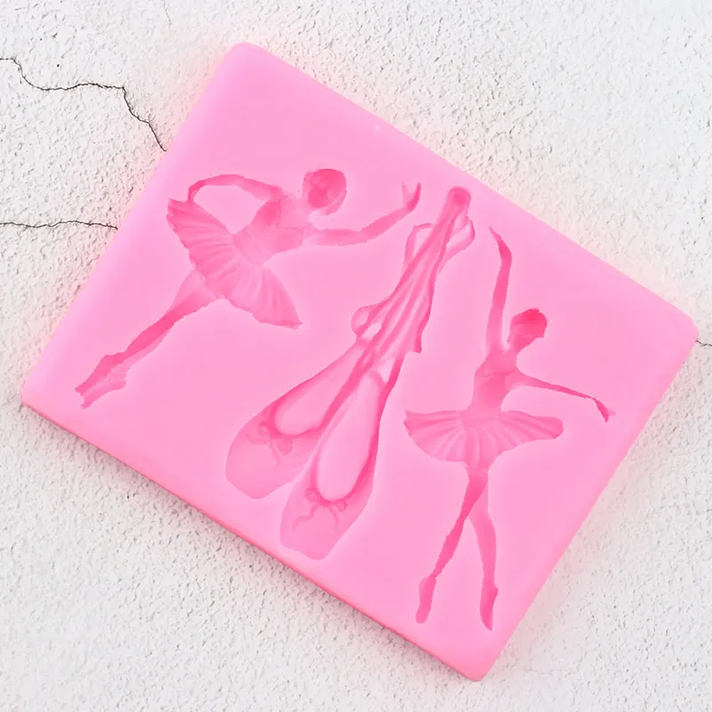 Балетная танцовщица силиконовые формы балетные туфли помадка детские инструменты для украшения торта на день рождения конфеты Fimo глина шоколадные формы для мастики