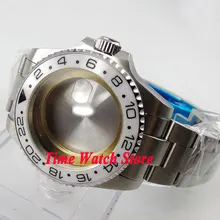 43 мм белый керамический ободок часы с сапфировым стеклом чехол с браслетом fit Miyota 8215 Mingzhu 3804 ETA 2836 Движение 66