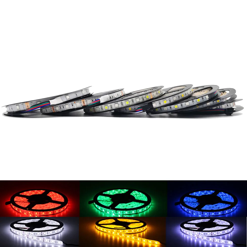 

30/60 Leds/m RGB/RGBW/RGBWW 5050 Led Lights Strip Waterproof Different From WS2812B For Home Decoration And Christmas