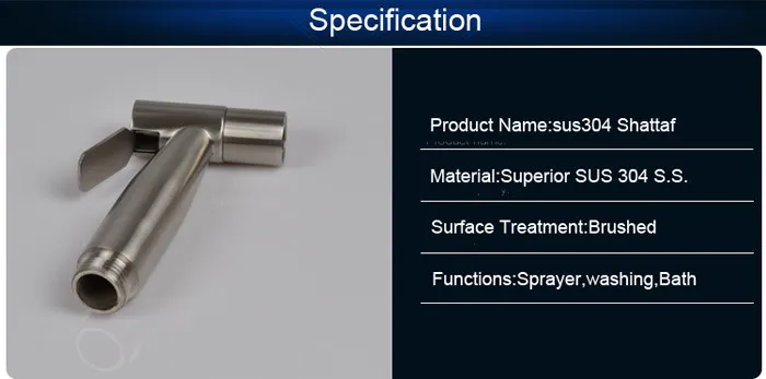 SUS 304 Нержавеющая сталь Портативный Душ shattaf для туалета Кухня Ванная комната биде разбрызгиватель с держателем Шланг стены
