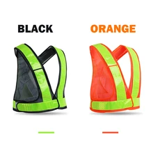 High visibility safety vests reflective running waistcoat with reflective crystal lattice adjustable size with hook and loops