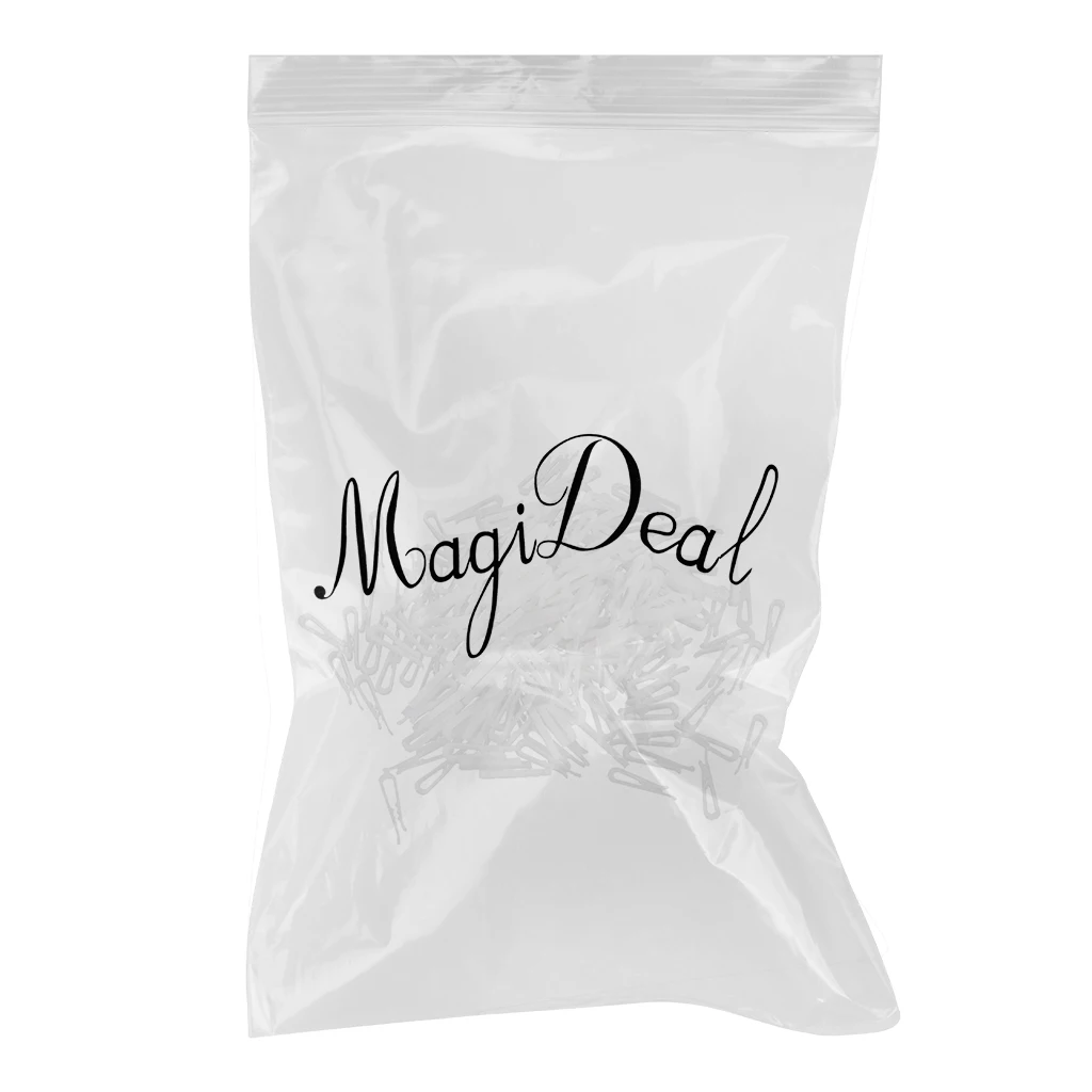 MagiDeal 200 Pieces Plastic Clip With Teeth folded shirts sleeves socks ties Clothes Pegs for Dress Shirt Garment Packaging 