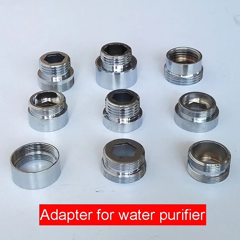 

1pc Chrome Brass Faucet Aerator Adapter Male Female M22 M24 G1/2" 3/4" Pipe Fittings Water Purifier Accessories M16 18 20 28