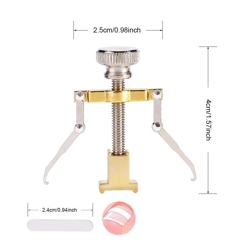 Инструмент для чистки вросших пальцев коррекция ногтей фиксатор восстановление набор патчей с узоры для ногтей Paronychia металлический зажим для ногтей ногти ногтей