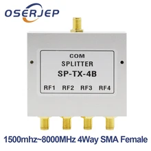 РЧ коаксиальный сплиттер 1 до 2/4 способ разветвитель питания 1500-8000 МГц 2,4G 5G 8G разделитель усилителя сигнала SMA женский сплиттер соединительный кабель