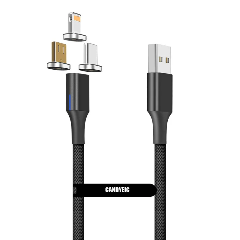 CANDYEIC Micro USB Магнитный кабель для передачи данных супер быстрый зарядный кабель для OnePlus 6T Xiaomi Redmi Note5 Магнитный зарядный шнур для телефона