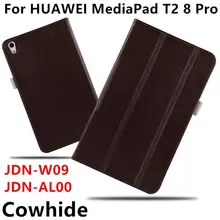 Case Cowhide For Huawei MediaPad T2 8Pro Genuine Smart cover Leather Protective For HUAWEI Honor Tablet 2 JDN-W09/AL00 Protector