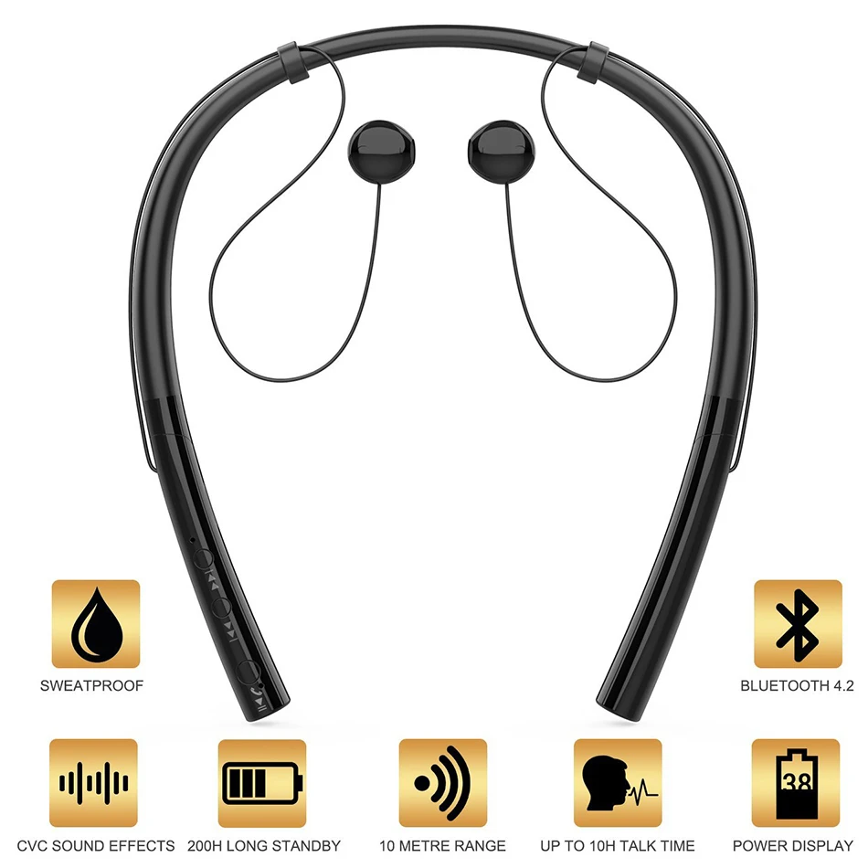 Bluetooth Earphones Neckband Wireless Headphone Headset hands Free Noise Cancelling Headphones for Sports Earphone with Mic Bluetooth Earphones Neckband Wireless Headphone Headset hands Free Noise Cancelling Headphones for Sports Earphone with Mic