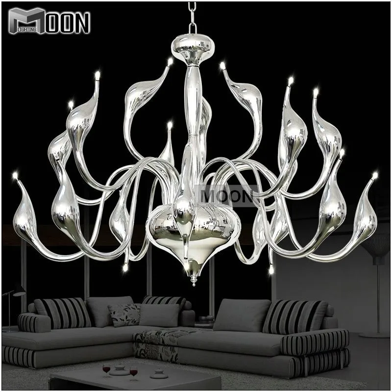 SWAN Chandelier lustre crystal pendant light fixture lighting lamps (4)