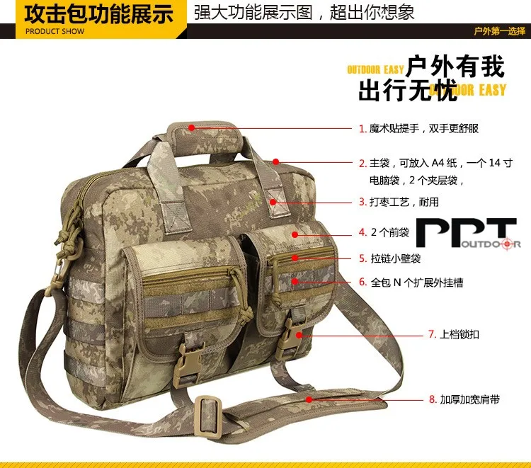 E.t dragão militar bolsa de ombro saco