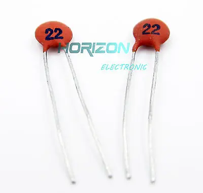 

100pcs 22PF Ceramic Disc Capacitors 50V Good quality