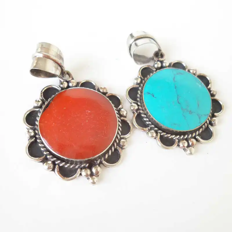 TBP187 тибетские Подвески для рук подвески из меди в виде цветка Непала|flower charm|charm