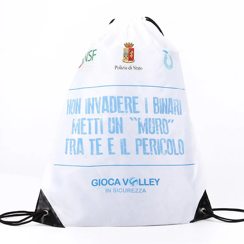 

Drawstring Bag Sports Waterproof Backpack Bundle Pocket Custom Printing Logo