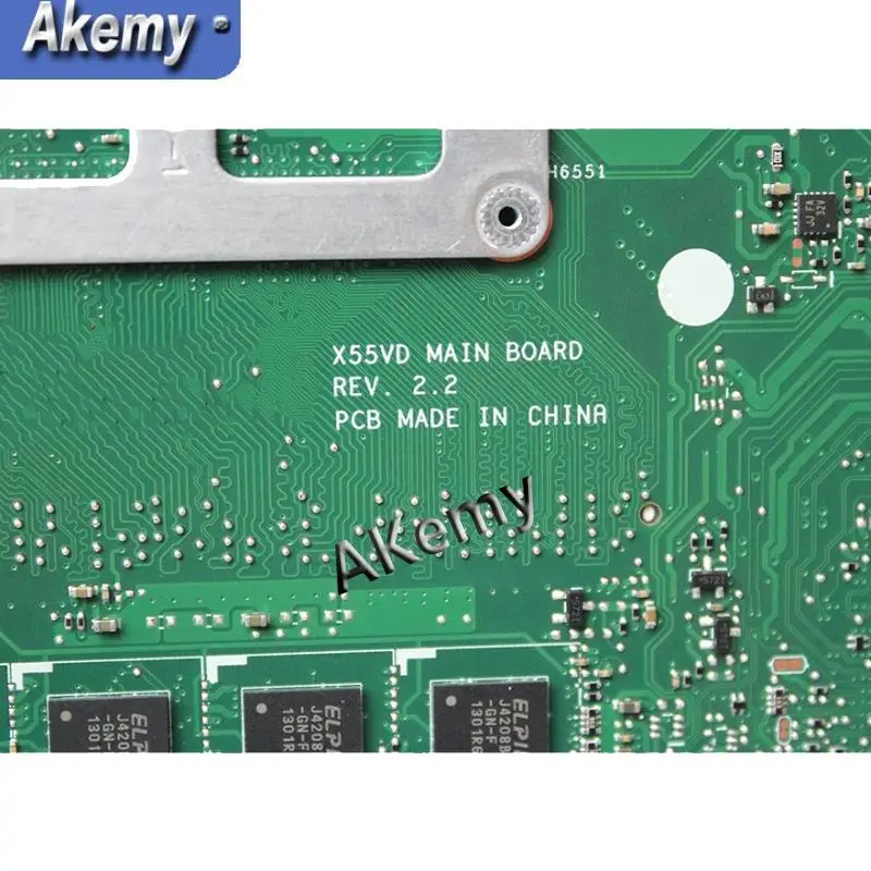  Akemy X55VD Laptop motherboard for ASUS X55VD X55V X55 Test original motherboard REV2.1/REV2.2 GT61