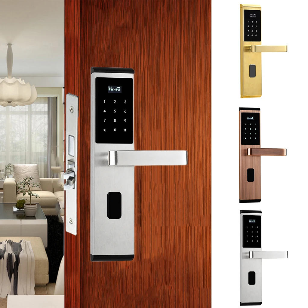 

Touchscreen Deadbolt with Built-In Anti Theft Alarm,200c. Fingerprint+RFID+50 Digital Codes for Entrance