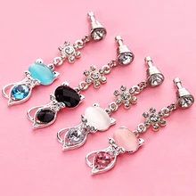 3,5 мм Jack Cat Crystal пылезащитный колпачок для наушников Пробка разъем для наушников милый кот аксессуары для телефона чашки