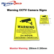 10pcs CCTV Security Surveillance Camera Warning Sticker Warning Lable Sign For Home/Shop/Factory Free Shipping