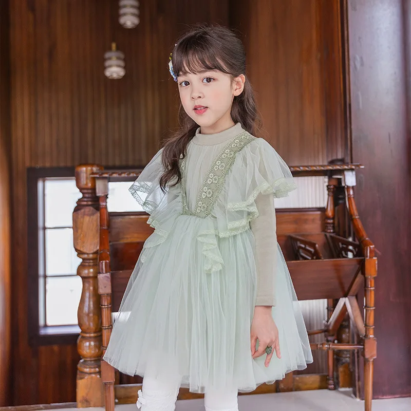 

New Brand Toddler Girl Winter Dress Baby Girls Cotton Warm Party Princess Dresses Kids Girl Thick Lace Dress 2-12 Years