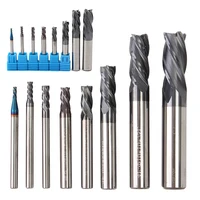 פלדה מיל 8pcs 4 Bit נתב כלים קאטר סוף חלילים קרביד מיל סט 2-12mm טונגסטן פלדה כרסום CNC Machine Mayitr (3)